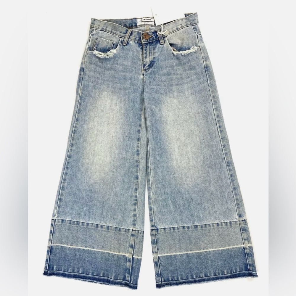 One Teaspoon Womens Jeans W26 Blue Mrs James Culottes 3/4 Cropped